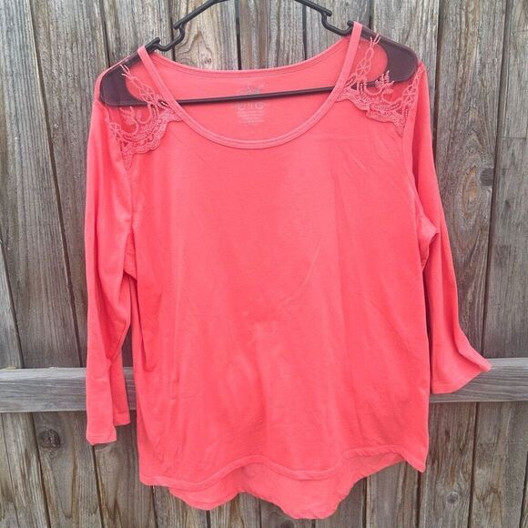 Soft sensations tshirt long sleeve lace size xl - Picture 1 of 8